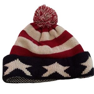 USA Flag Patriotic Beanie Hat